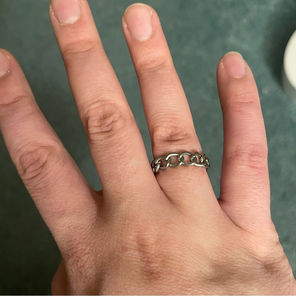 Silver Chain Ring size 8